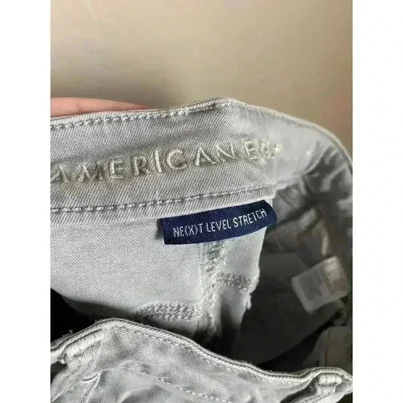 American Eagle Gray‎ Distressed Jegging Jeans Size 6 - Picture 14 of 15